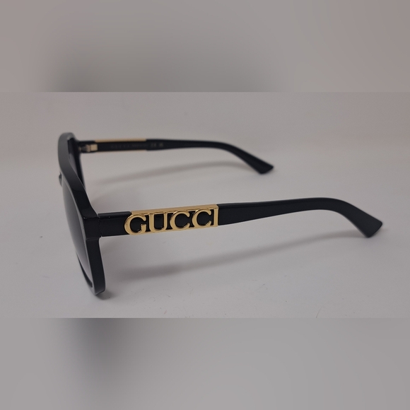 Gucci Women's Sunglasses Unisex GG1188S 002 Pilot Aviator Black Grey 58-17-140 - Picture 6 of 16